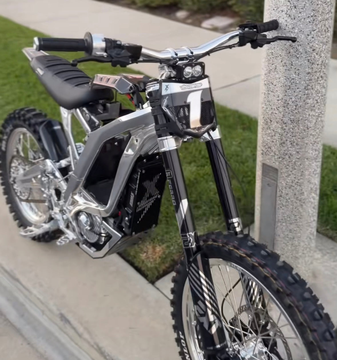 Surron LBX custom coated frame guards