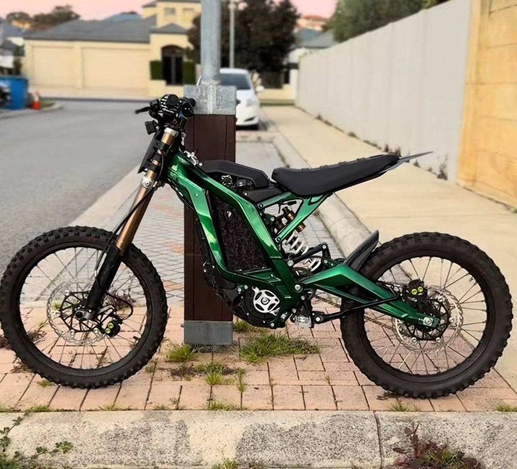 Surron LBX custom coated frame guards