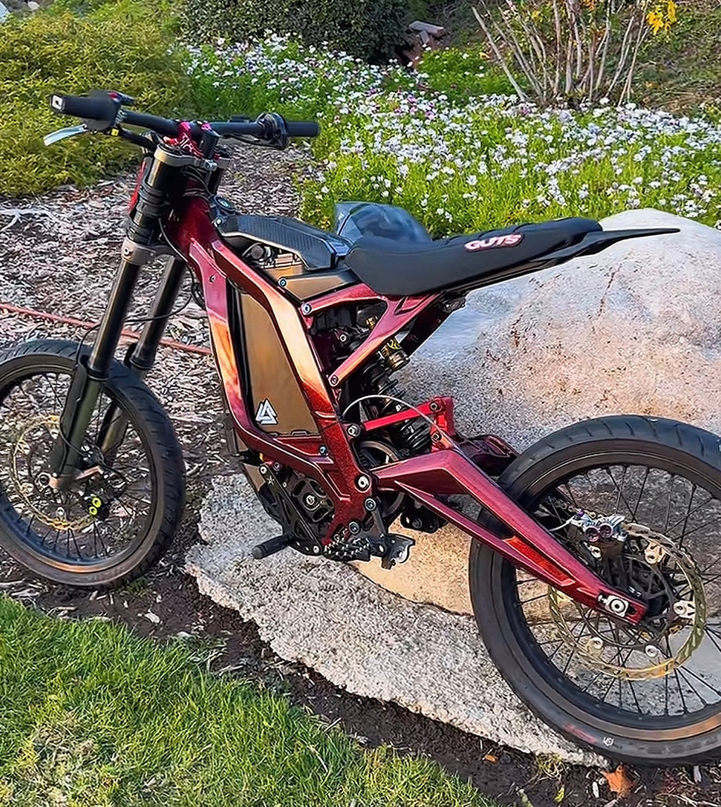 Surron LBX custom coated frame guards