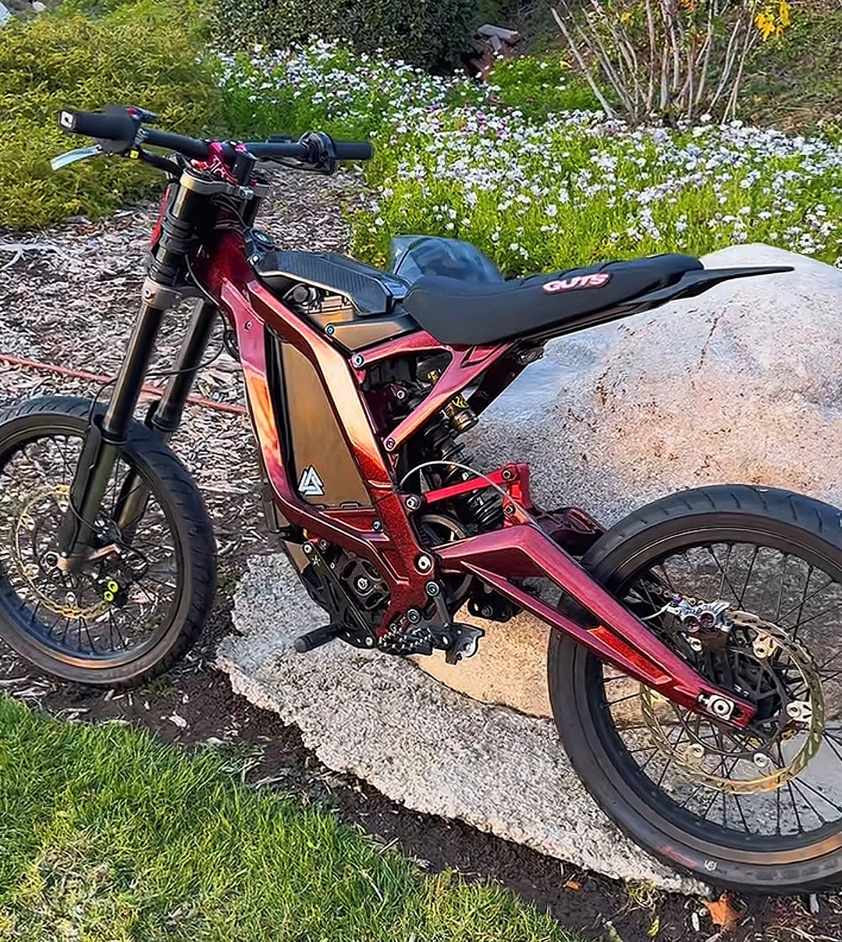 Surron LBX custom coated frame guards